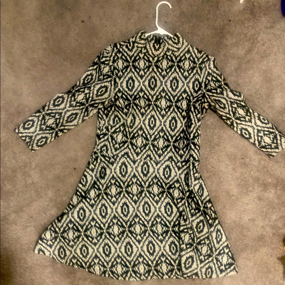 H&M Knit Jacquard turtleneck Dress